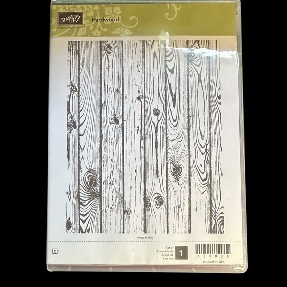 Stampin’ Up! Hardwood Background Stamp New in Storage Case - Picture 1 of 2